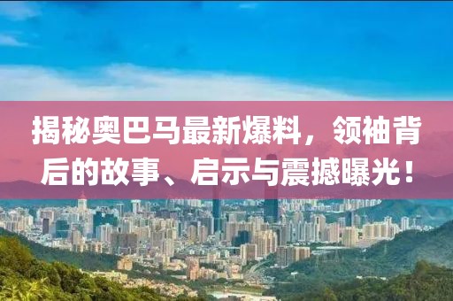 揭秘奥巴马最新爆料，领袖背后的故事、启示与震撼曝光！