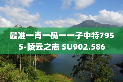 最准一肖一码一一子中特7955-陵云之志 SU902.586