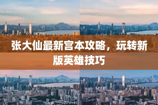 张大仙最新宫本攻略，玩转新版英雄技巧