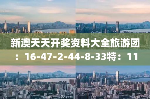 新澳天天开奖资料大全旅游团：16-47-2-44-8-33特：11