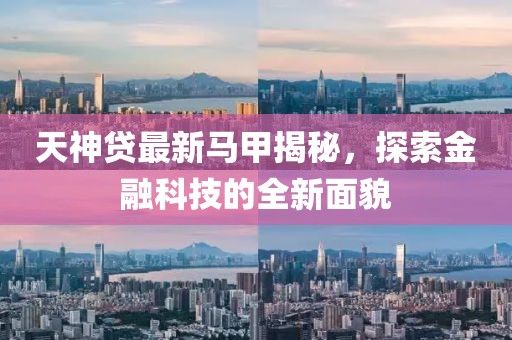 天神贷最新马甲揭秘，探索金融科技的全新面貌