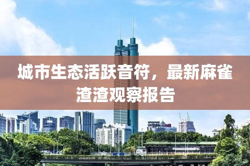 城市生态活跃音符，最新麻雀渣渣观察报告