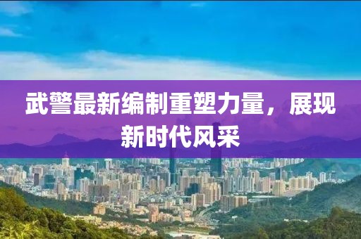 武警最新编制重塑力量，展现新时代风采