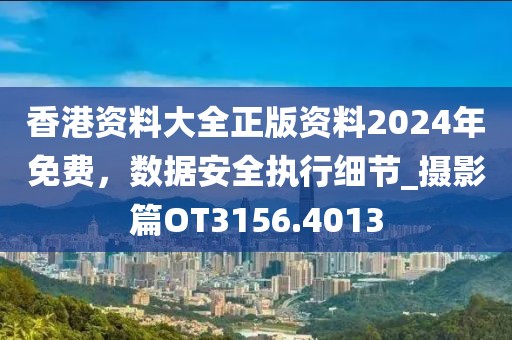 香港资料大全正版资料2024年免费，数据安全执行细节_摄影篇OT3156.4013