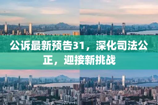 公诉最新预告31，深化司法公正，迎接新挑战