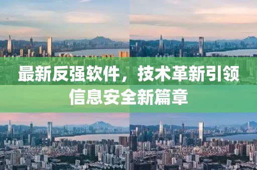最新反强软件，技术革新引领信息安全新篇章