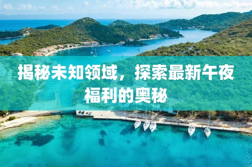 揭秘未知领域，探索最新午夜福利的奥秘