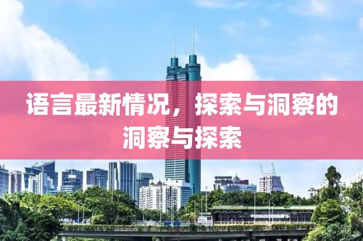 语言最新情况，探索与洞察的洞察与探索