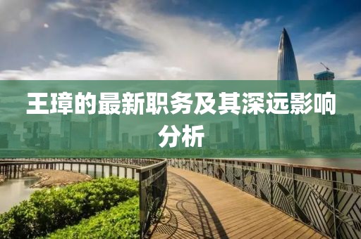 王璋的最新职务及其深远影响分析