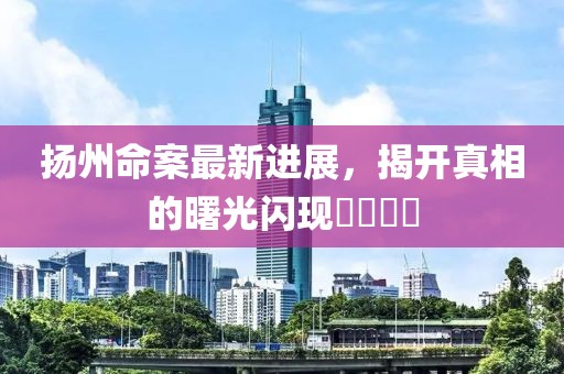 扬州命案最新进展，揭开真相的曙光闪现????