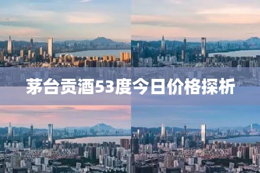 茅台贡酒53度今日价格探析