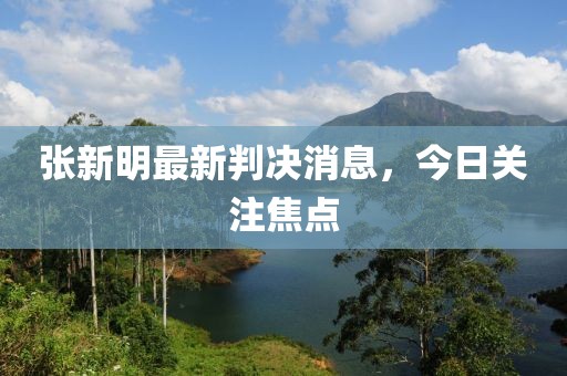 张新明最新判决消息，今日关注焦点