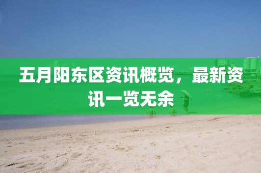 五月阳东区资讯概览，最新资讯一览无余