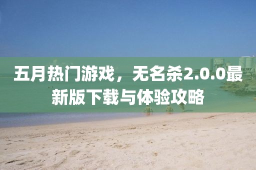 五月热门游戏，无名杀2.0.0最新版下载与体验攻略