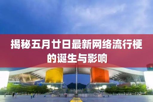 揭秘五月廿日最新网络流行梗的诞生与影响