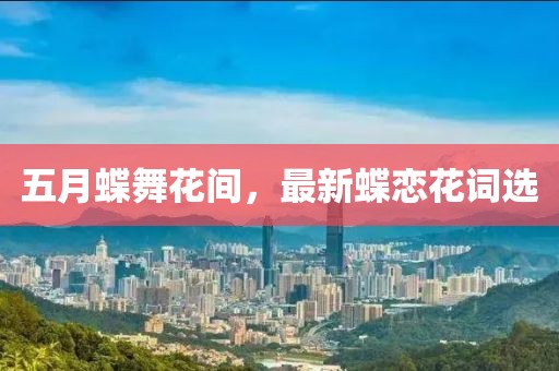 五月蝶舞花间，最新蝶恋花词选
