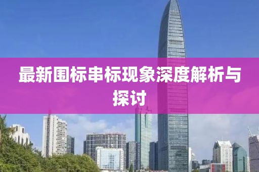 最新围标串标现象深度解析与探讨