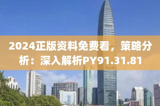 2024正版资料免费看，策略分析：深入解析PY91.31.81