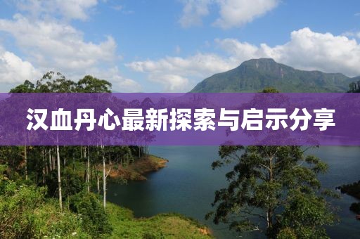 汉血丹心最新探索与启示分享