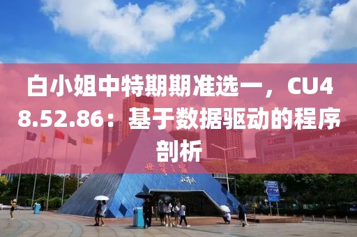 白小姐中特期期准选一，CU48.52.86：基于数据驱动的程序剖析