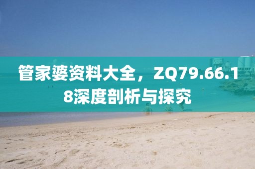 管家婆资料大全，ZQ79.66.18深度剖析与探究